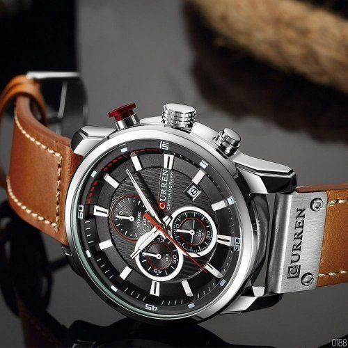 Годинник Curren 8291 ( Brown-Silver-Black) 1008-0188 фото