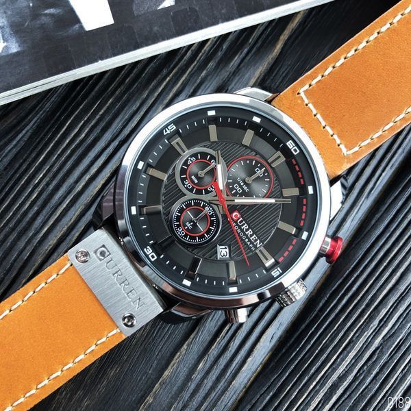 Годинник Curren 8291 ( Brown-Silver-Black) 1008-0188 фото