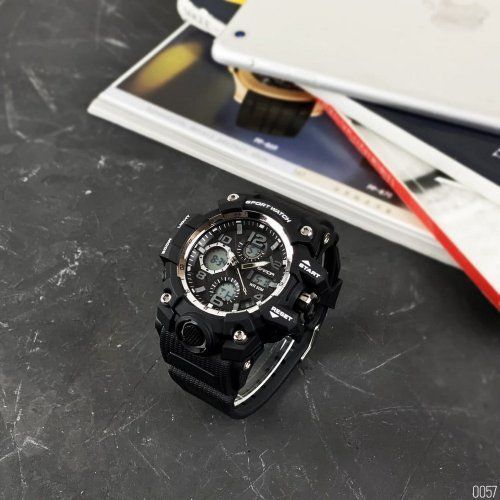 Годинник Sanda 6021 (Black-Silver) 1044-0057 фото