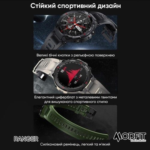Смарт-годинник Modfit Ranger (Grey) 1077-0205 фото