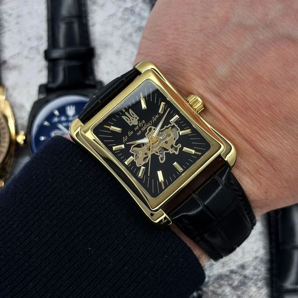 Часы AWARDER 053 "Де би не був не забуду Дім" (Gold-Black) 1202-0179 фото