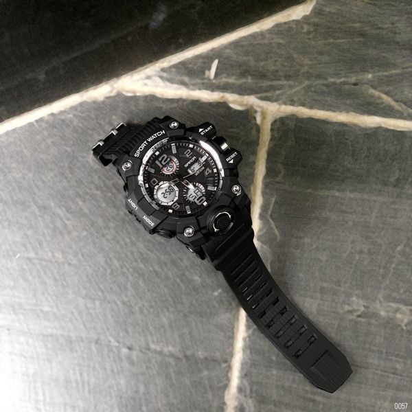 Годинник Sanda 6021 (Black-Silver) 1044-0057 фото