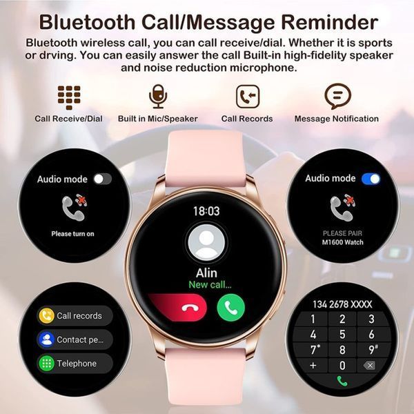 Смарт часы женские Smart Melisia Gold Rubber (2 ремешка) 1643 фото