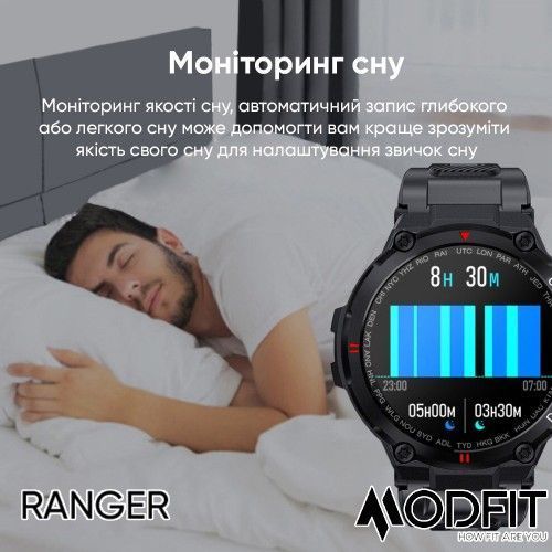 Смарт-годинник Modfit Ranger (All Black) 1077-0204 фото