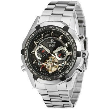 Годинник Forsining 340 (Silver-Black) 1059-0006 фото