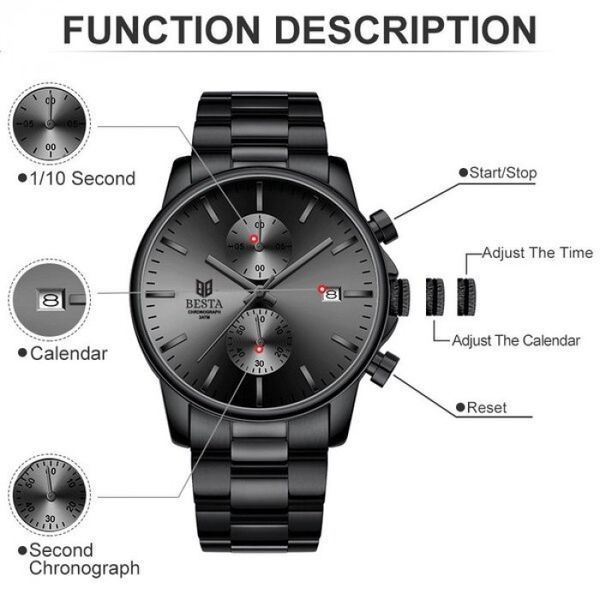 Годинник Besta Mars (Black) 1561 фото