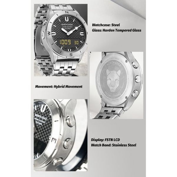Годинник тактичний North Edge Snow Leopard 8991 фото