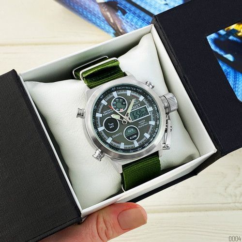 Годинник AMST 3003 (Silver-Black Green) 1094-0004 фото