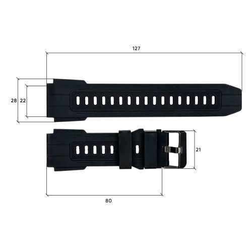 Ремінець для смарт-годинника Sniper Plus (Black) 1051-0774 фото