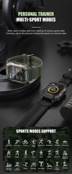 Смарт часы тактические Smart UWatch Military 5080 фото
