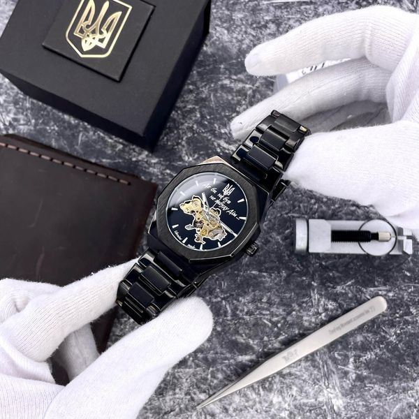Часы AWARDER 026 Octagon  "Де би не був не забуду Дім" (All Black) 1202-0208 фото