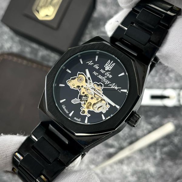 Часы AWARDER 026 Octagon  "Де би не був не забуду Дім" (All Black) 1202-0208 фото