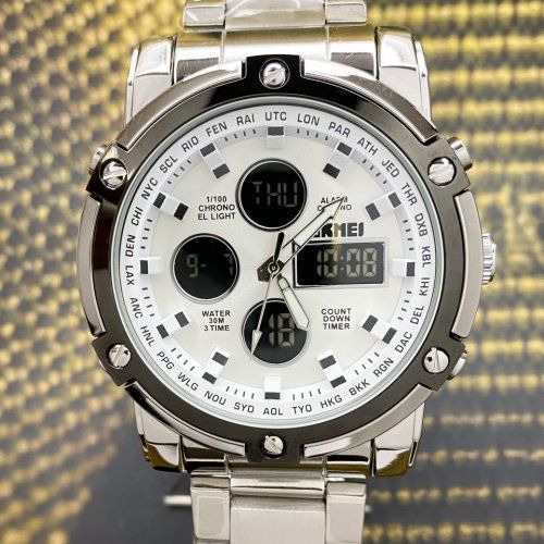 Годинник Skmei 1389 (Silver-Black-Silver) 1080-0244 фото