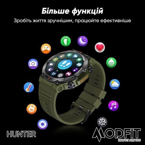 Смарт-часы Modfit Hunter (Army Green) 1077-0209 фото