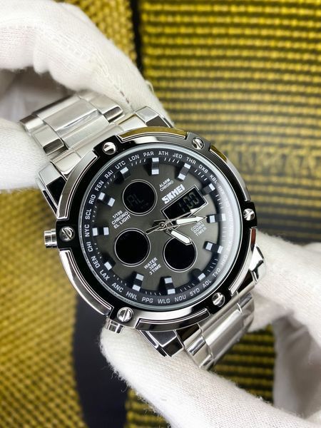 Часы Skmei 1389 (Silver-Black-Black) 1080-0245 фото