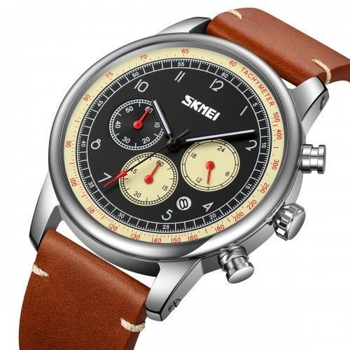 Годинник чоловічий Skmei 9318 (Beige-Brown) 1080-2358 фото