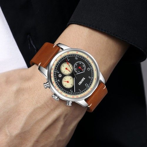 Годинник чоловічий Skmei 9318 (Beige-Brown) 1080-2358 фото