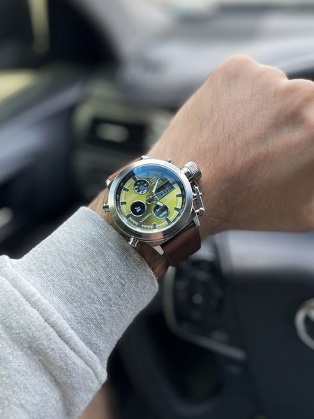 Годинник AMST 3003A (Silver-Green-Brown) 1094-0006 фото