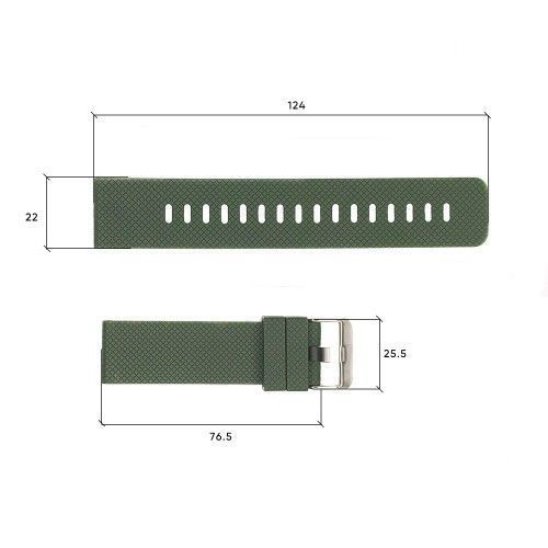 Ремінець для годинника Skmei 1416/ 1418/ 1267/ 1285/ 1293/ 1426/ 1866/ 1894 (Army Green) 1051-0585 фото