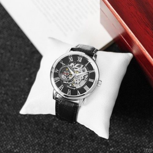 Годинник Forsining 8099 Automatics (Black-Silver-Black) 1059-0290 фото