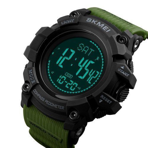 Годинник Skmei 1356 (Army Green) Compass 1080-0904 фото