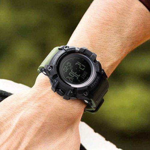 Годинник Skmei 1356 (Army Green) Compass 1080-0904 фото