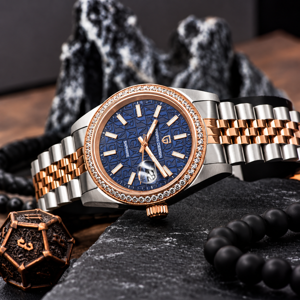 Чоловічий годинник Pagani Design PD-1794M Silver-Rose Gold-Blue 1138-0235 фото