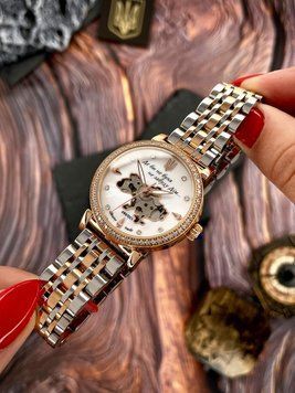 Годинник жіночий Awarder 047 "Де би не була не забуду Дім" (Silver-Gold-Pearl) 1202-0528 фото
