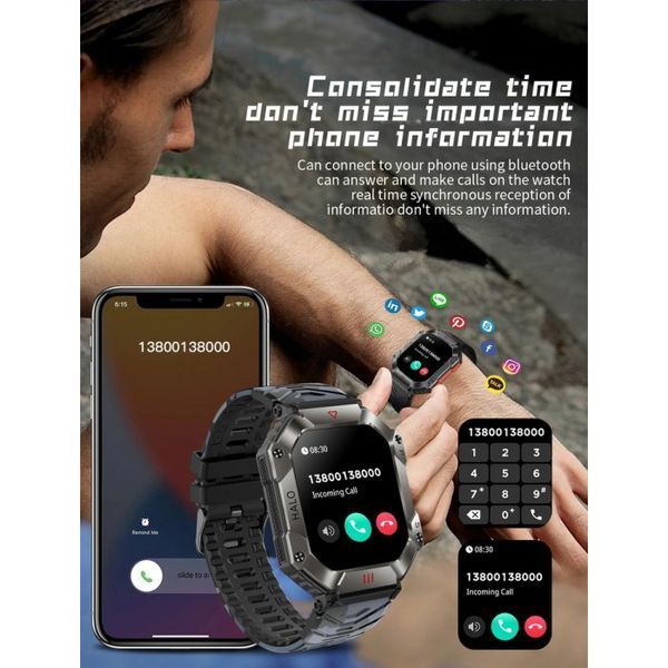 Смарт-часы Smart Racer K+ Compass (Black) 1542 фото