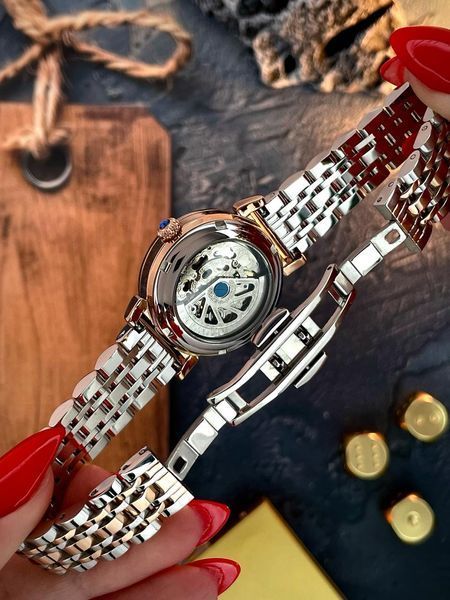 Часы женские Awarder 047 "Де би не була не забуду Дім" (Silver-Gold-White) 1202-0529 фото