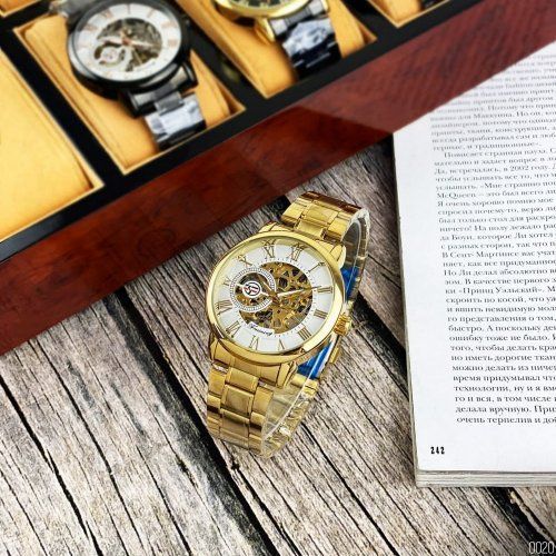 Годинник Forsining 8099 (Gold-White) 1059-0123 фото