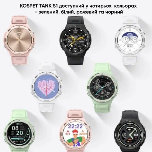Смарт-часы Kospet Tank S1 (Green) 1077-0247 фото