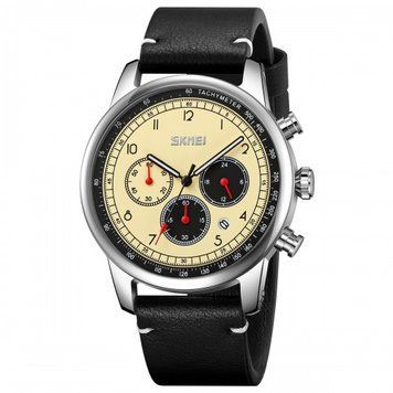 Годинник чоловічий Skmei 9318 (Beige-Black) 1080-2360 фото