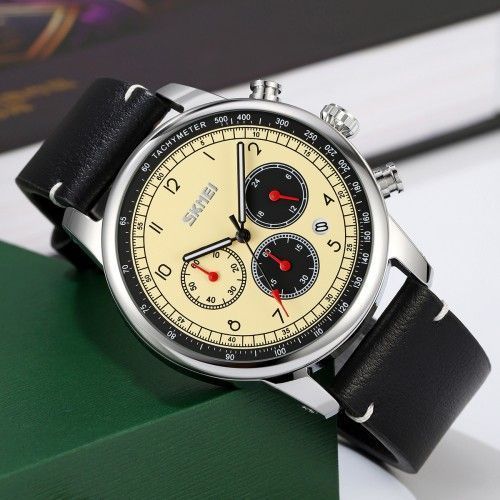 Часы мужские Skmei 9318 (Beige-Black) 1080-2360 фото