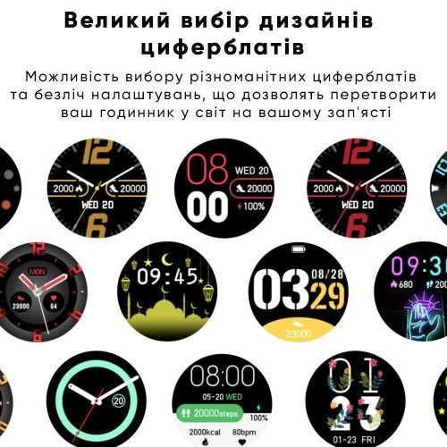 Смарт-годинник Modfit Business (All Black) + металевий ремінець 1077-0227 фото