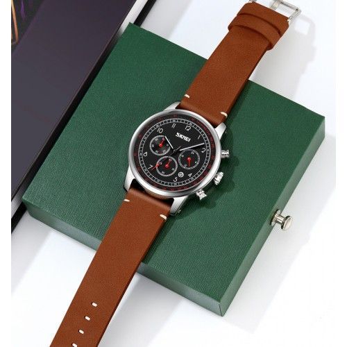 Годинник чоловічий Skmei 9318 (Black-Brown) 1080-2359 фото