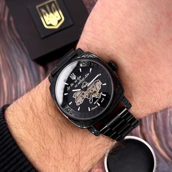Часы AWARDER 021 "Де би не був не забуду Дім" (All Black Steel) 1202-0137 фото