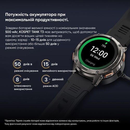 Смарт годинник Kospet TANK T3 (Silver) 1077-0294 фото