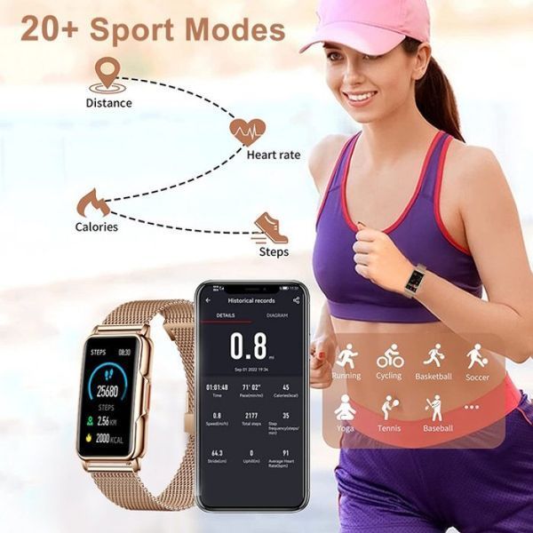 Смарт часы Smart Mioband Nano+ Gold 1634 фото
