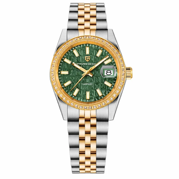 Чоловічий годинник Pagani Design PD-1794M Silver-Gold-Green 1138-0241 фото