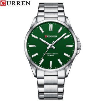 Годинник Curren 9090 (Silver-Green) 1008-0378 фото