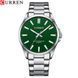 Часы Curren 9090 (Silver-Green) 1008-0378 фото 1