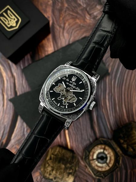 Годинник AWARDER 021 "Де би не був не забуду Дім" (Silver-Black) 1202-0139 фото