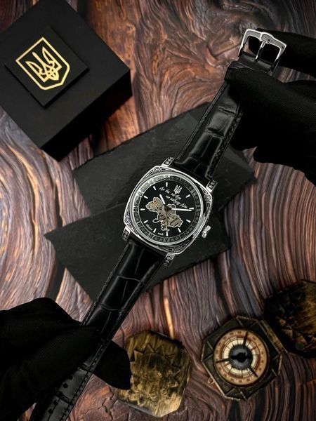 Годинник AWARDER 021 "Де би не був не забуду Дім" (Silver-Black) 1202-0139 фото