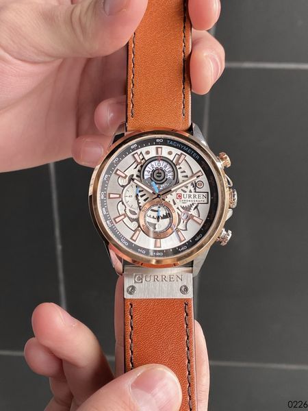 Годинник Curren 8380 (Silver-Cuprum-Brown) 1008-0226 фото
