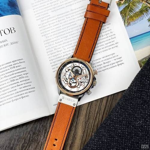 Годинник Curren 8380 (Silver-Cuprum-Brown) 1008-0226 фото