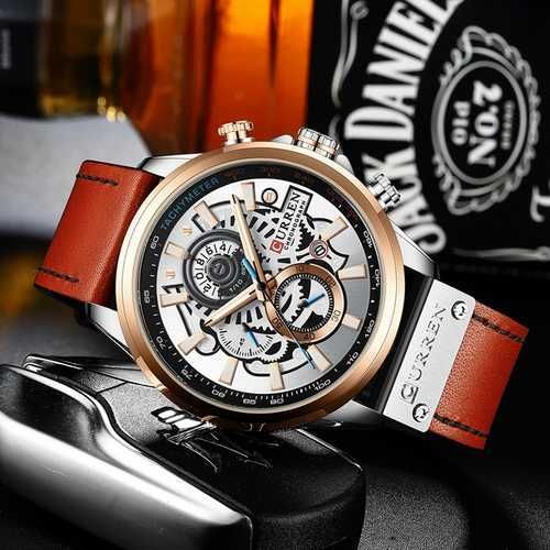 Годинник Curren 8380 (Silver-Cuprum-Brown) 1008-0226 фото