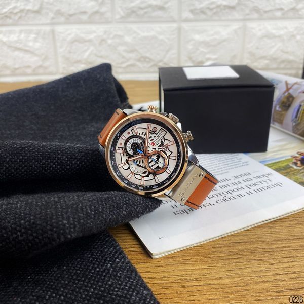 Годинник Curren 8380 (Silver-Cuprum-Brown) 1008-0226 фото