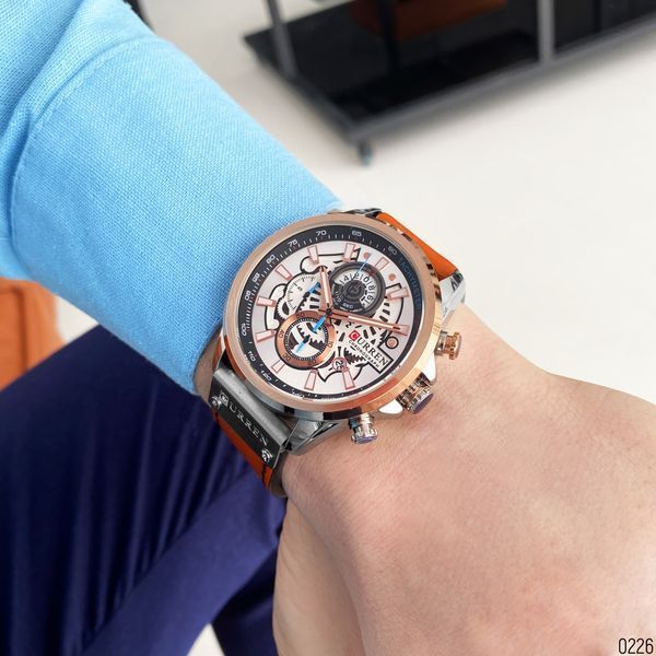 Годинник Curren 8380 (Silver-Cuprum-Brown) 1008-0226 фото