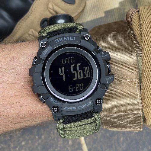 Часы тактические Skmei 1356 Tactic Compass (Army Green) 1080-2047 фото